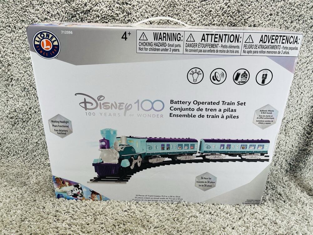 Lionel Disney 100 Years Of Wonder 712096 Battery Operated Train Set Brand New
